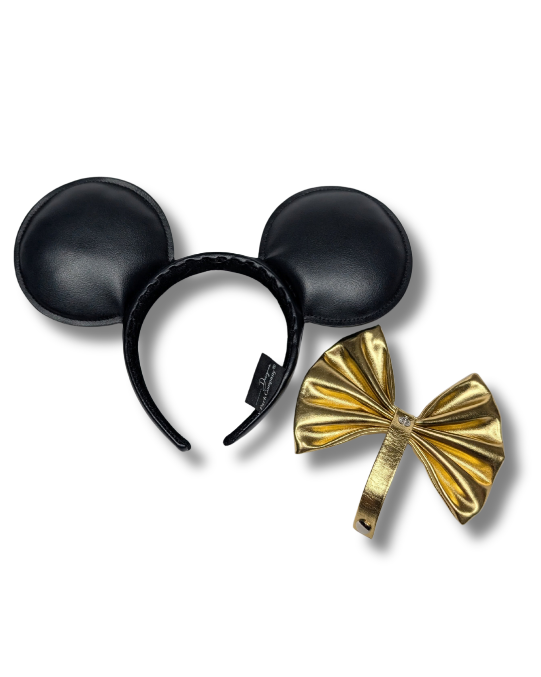 Faux Leather Mouse Ears with Removable Bow