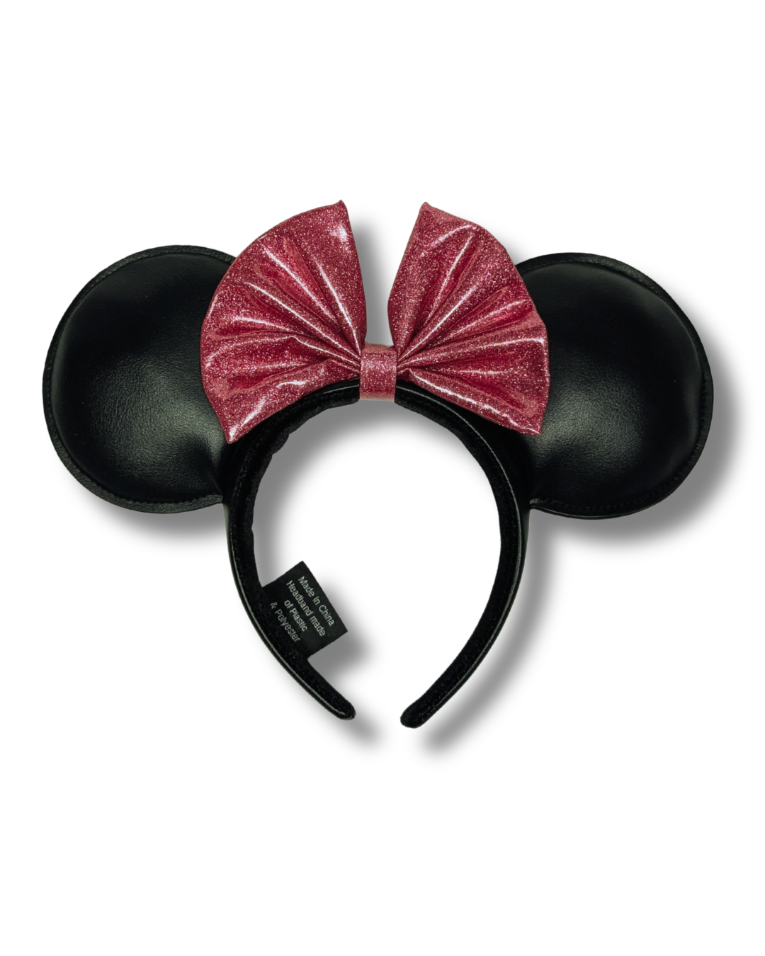 Faux Leather Mouse Ears with Removable Bow