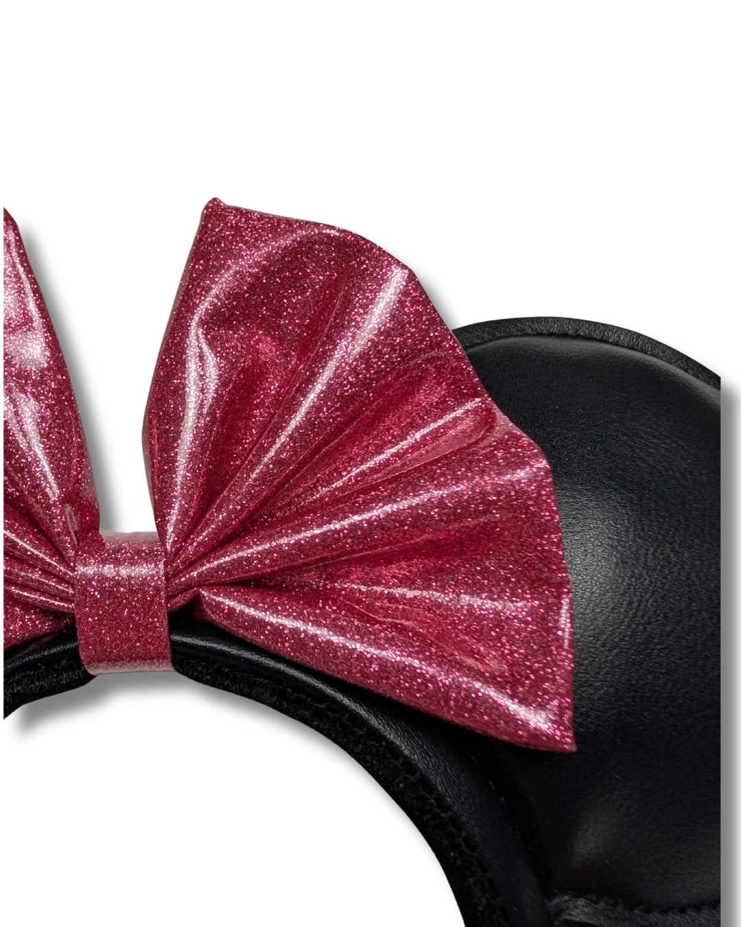 Faux Leather Mouse Ears with Removable Bow