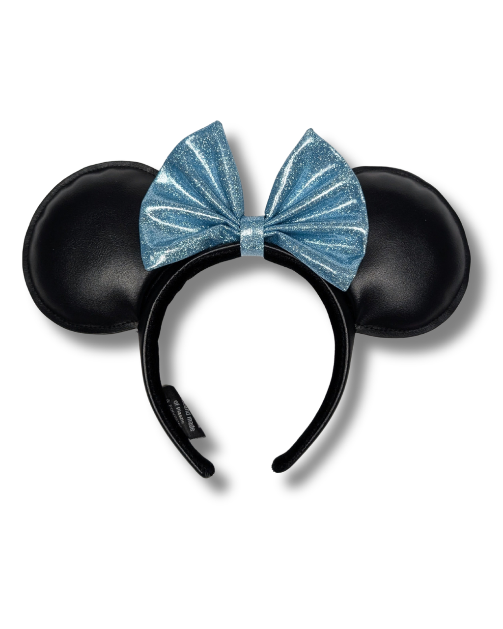 Faux Leather Mouse Ears with Removable Bow