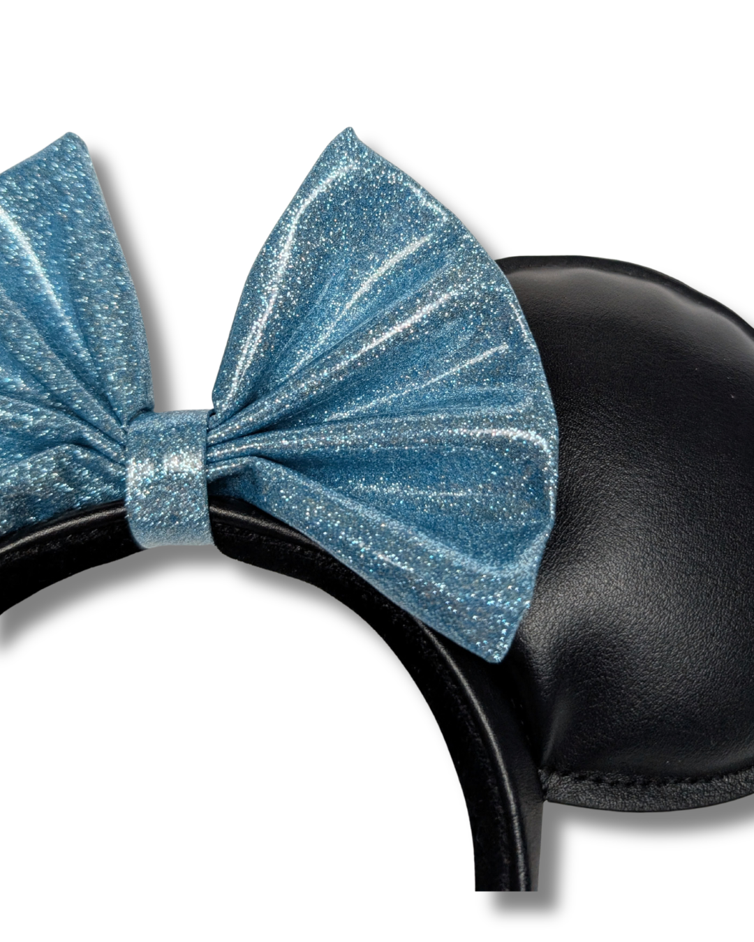 Faux Leather Mouse Ears with Removable Bow