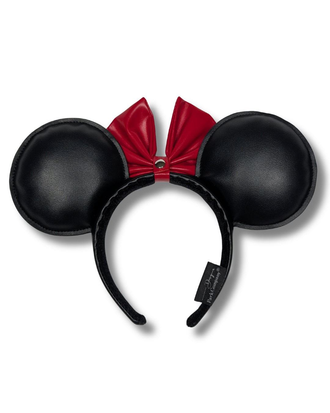 Faux Leather Mouse Ears with Removable Bow