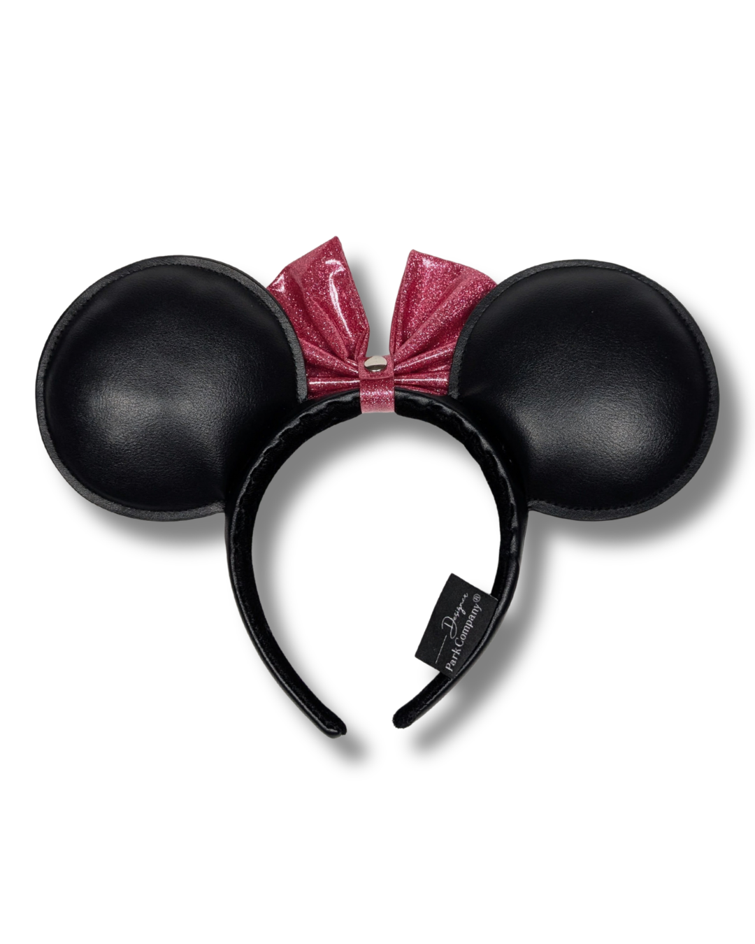 Faux Leather Mouse Ears with Removable Bow