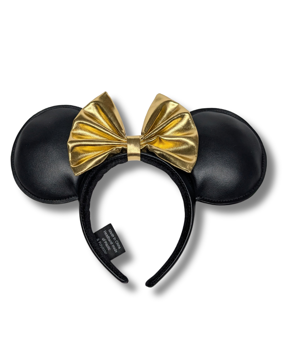 Faux Leather Mouse Ears with Removable Bow