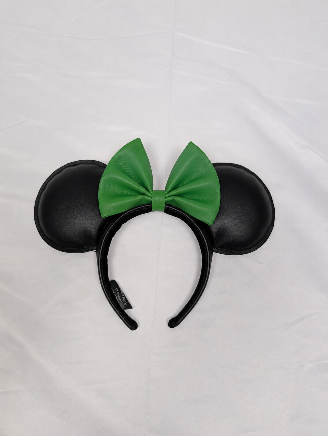 Faux Leather Mouse Ears with Removable Bow