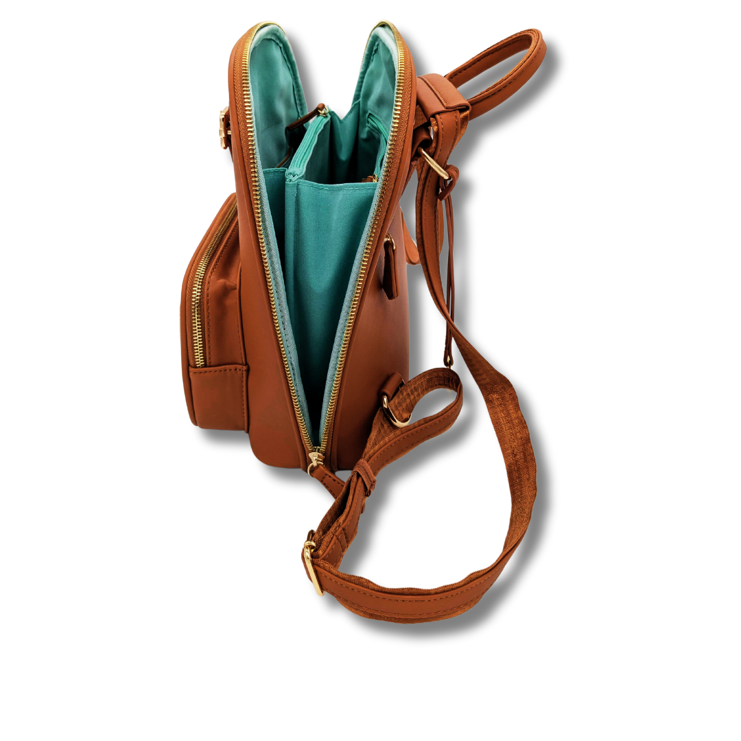 The Park View Crossbody Backpack - Fawn