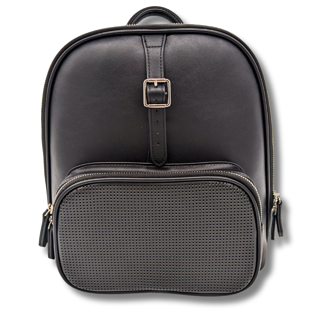 The Park View Crossbody Backpack - Pitch Black