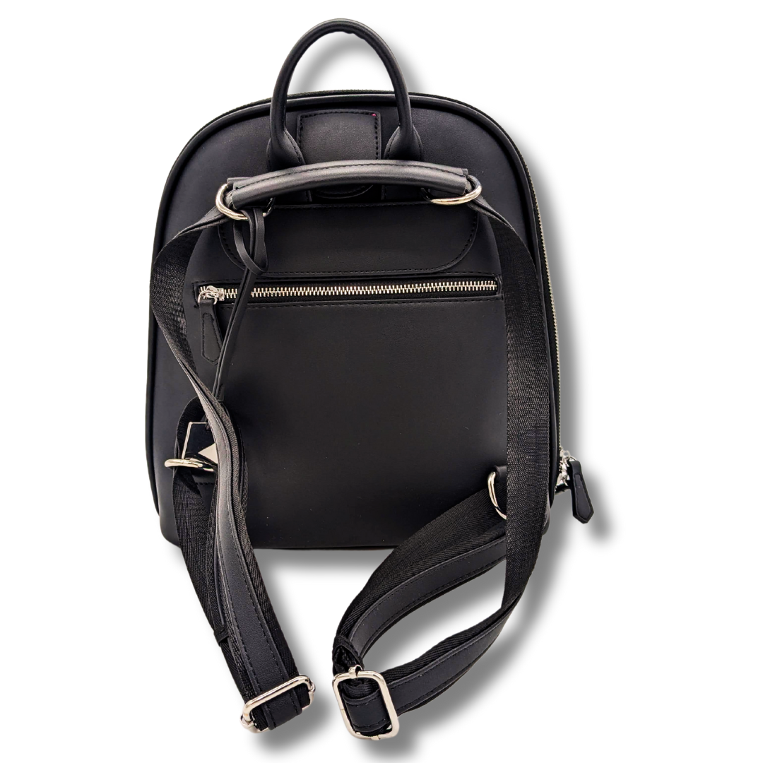 The Park View Crossbody Backpack - Pitch Black