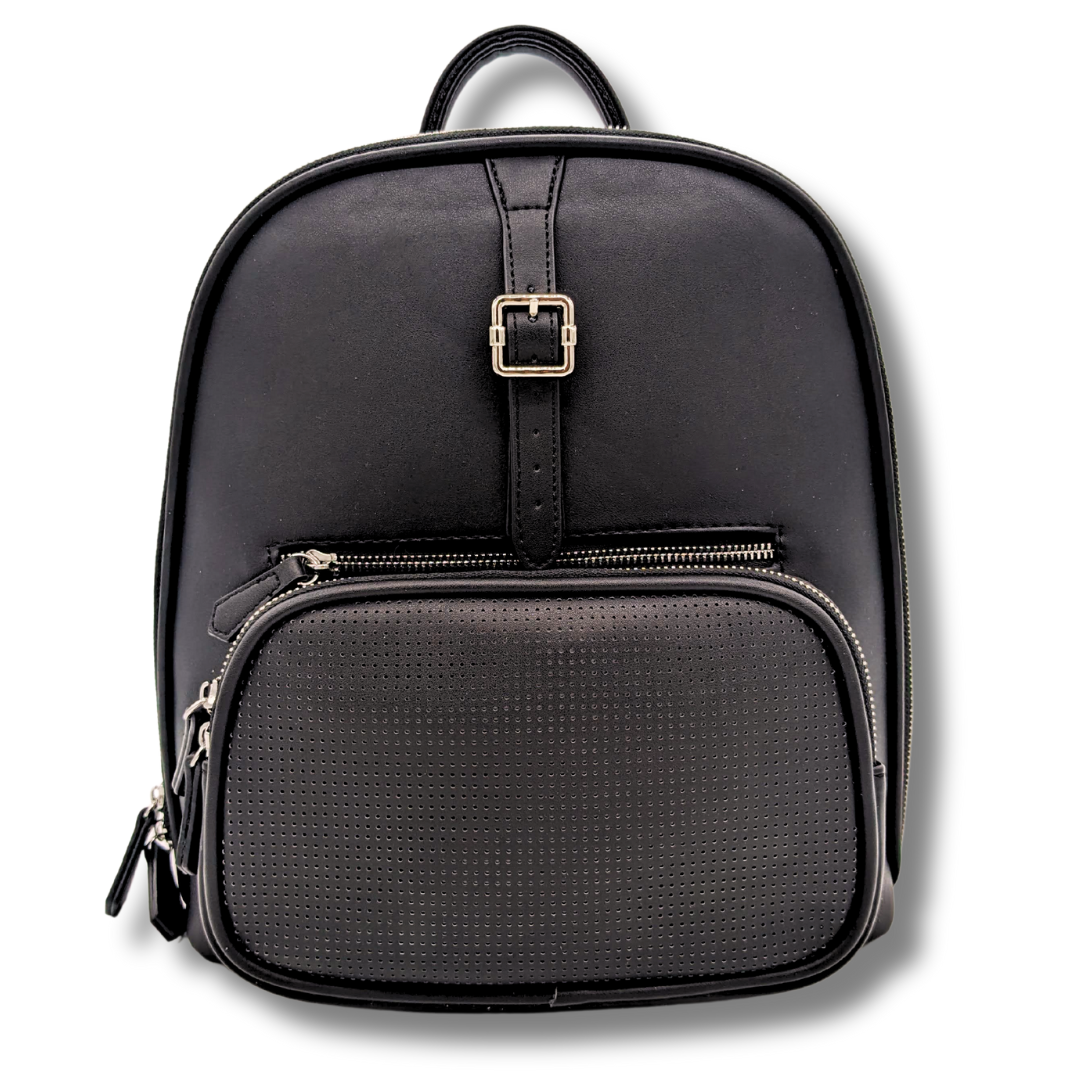 The Park View Crossbody Backpack - Pitch Black