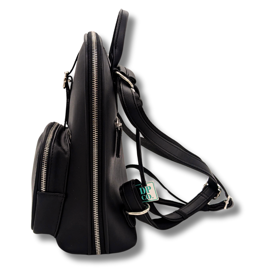 The Park View Crossbody Backpack - Pitch Black