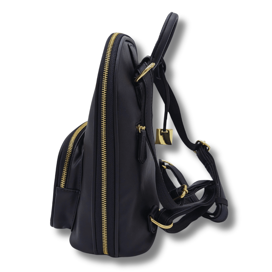 The Park View Crossbody Backpack - Pitch Black