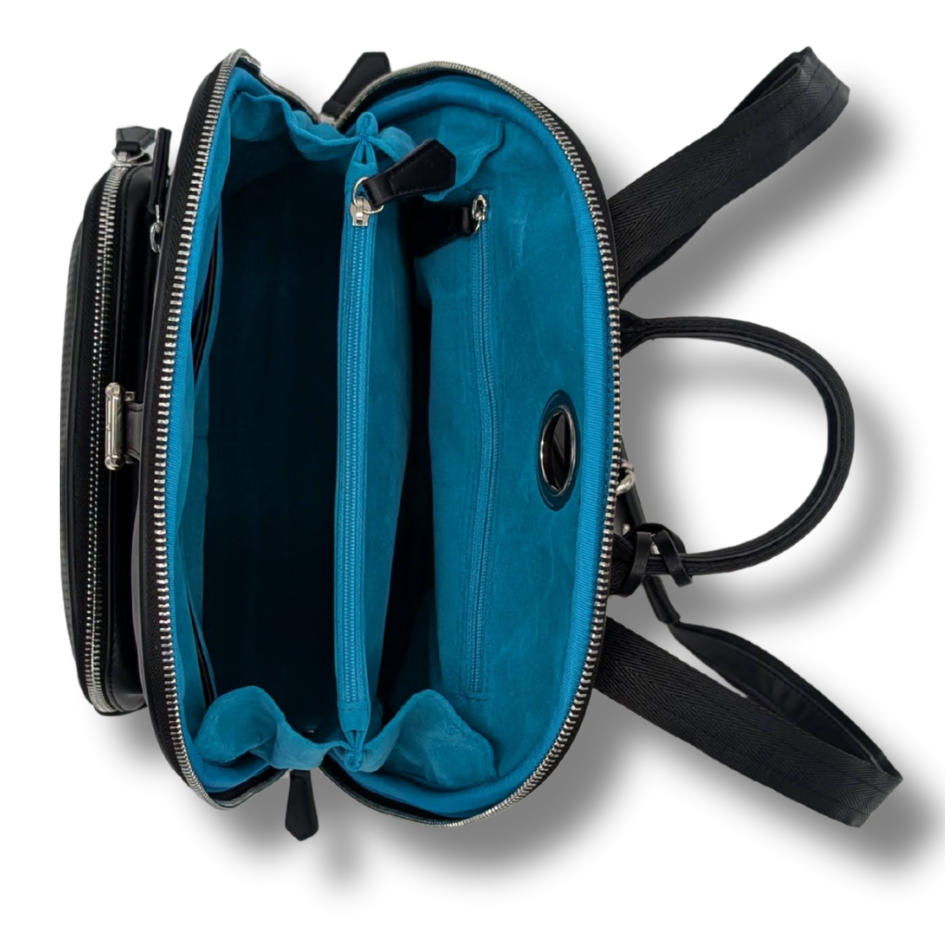The Park View Crossbody Backpack - Pitch Black