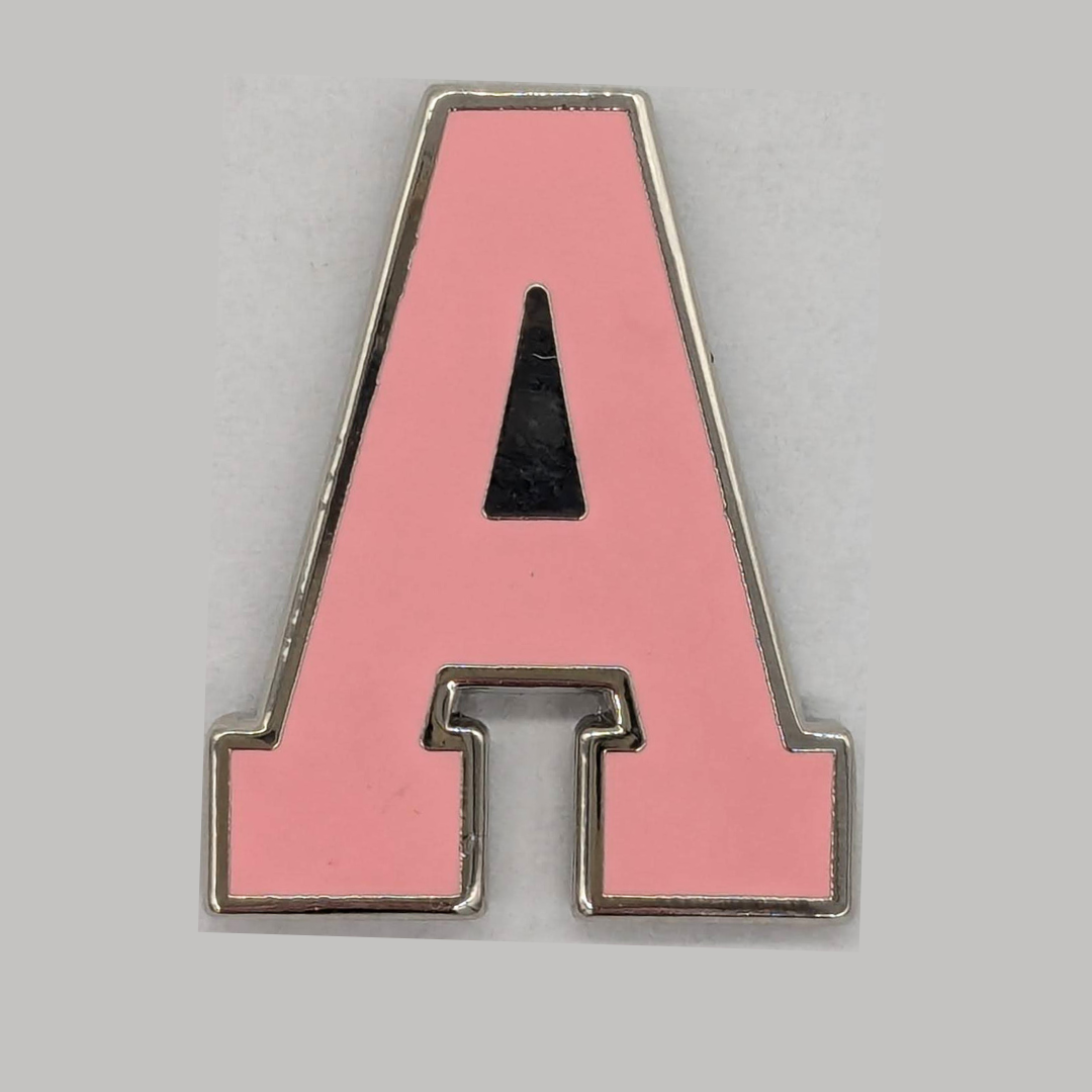 Varsity Letter Pin - Petal Pink