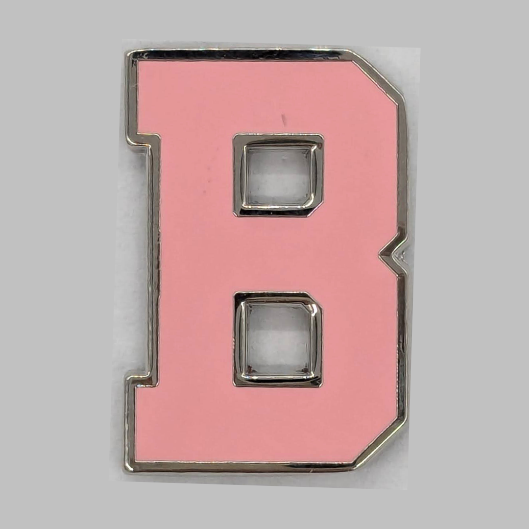 Varsity Letter Pin - Petal Pink