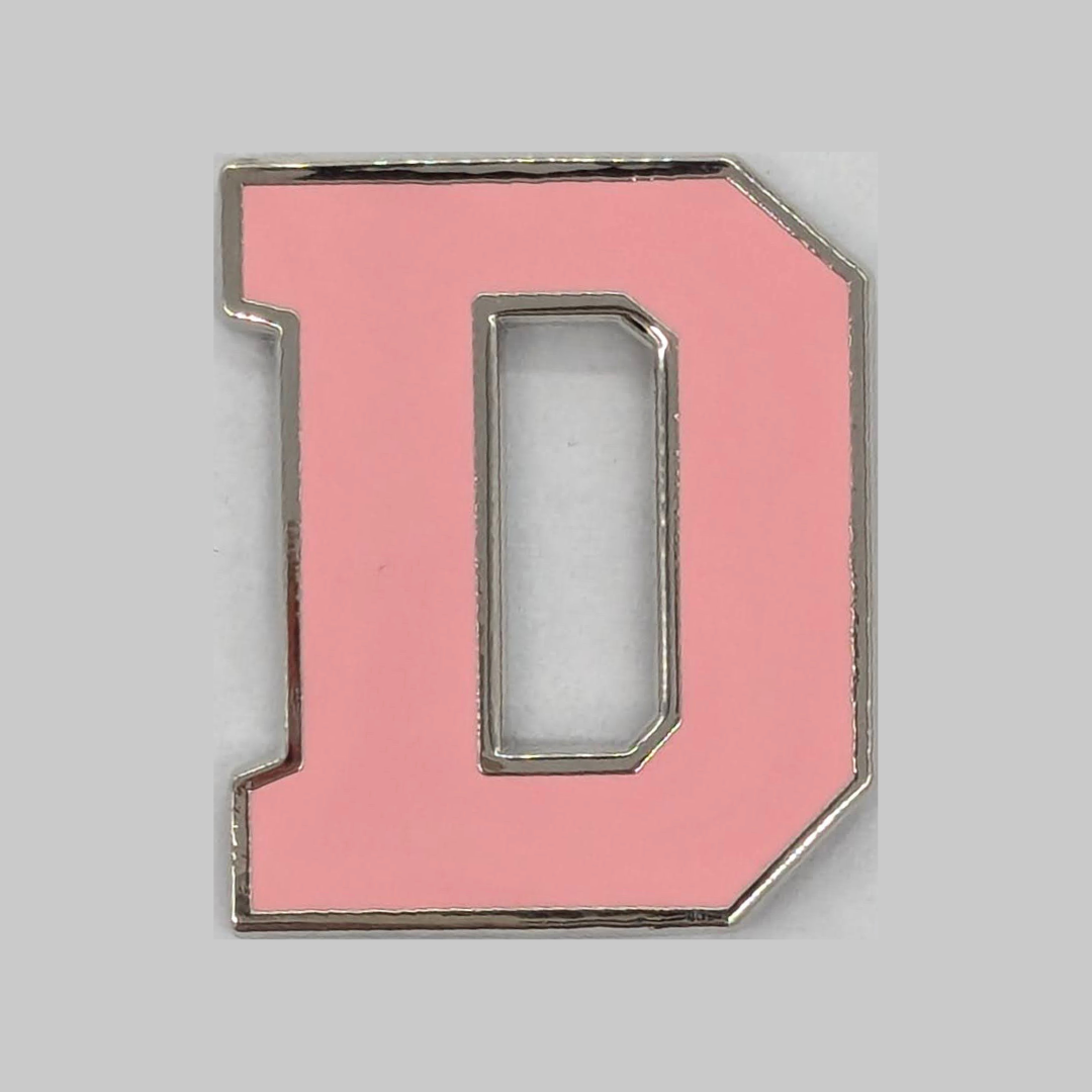 Varsity Letter Pin - Petal Pink