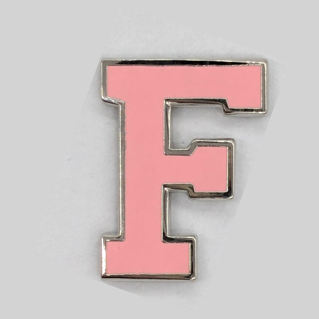 Varsity Letter Pin - Petal Pink