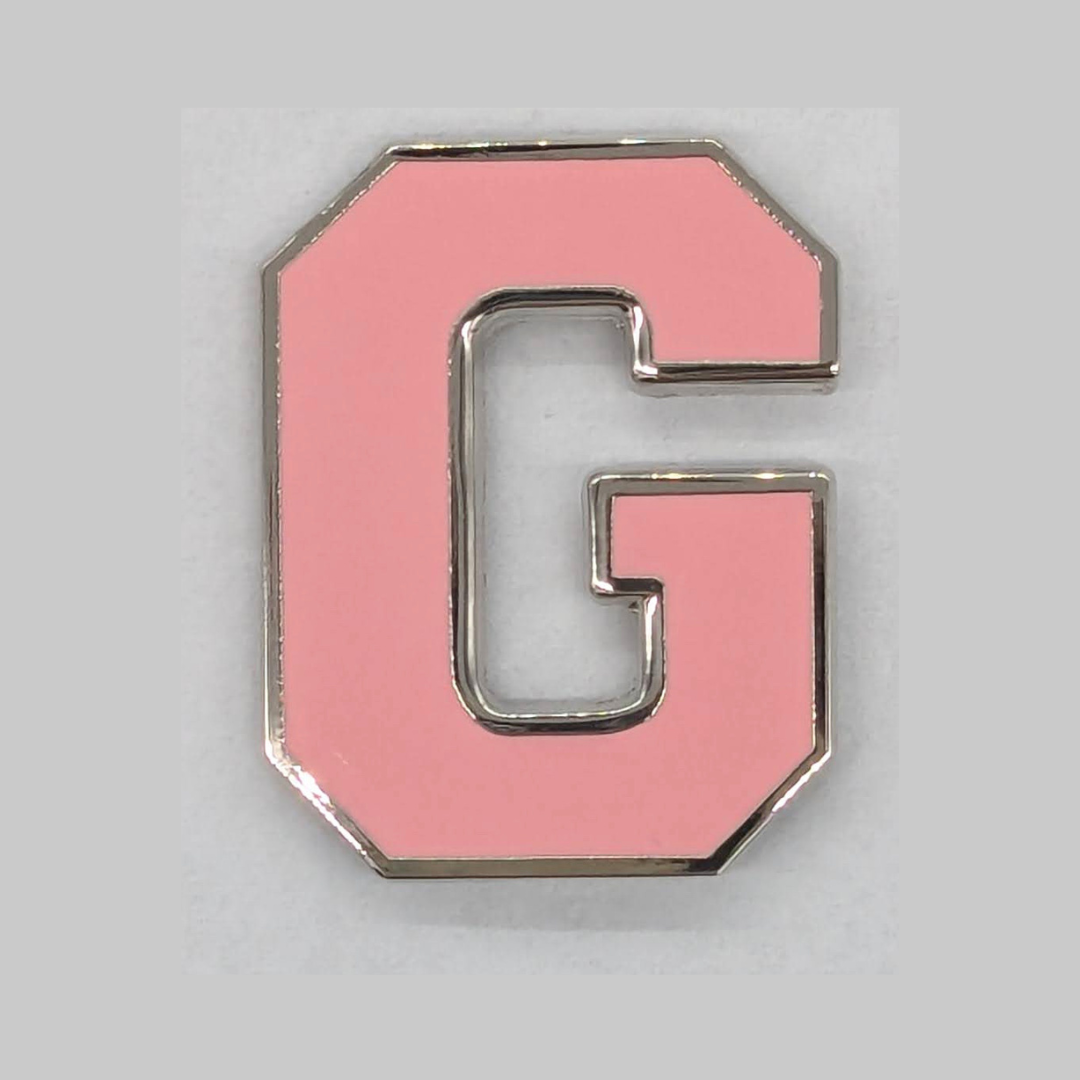 Varsity Letter Pin - Petal Pink