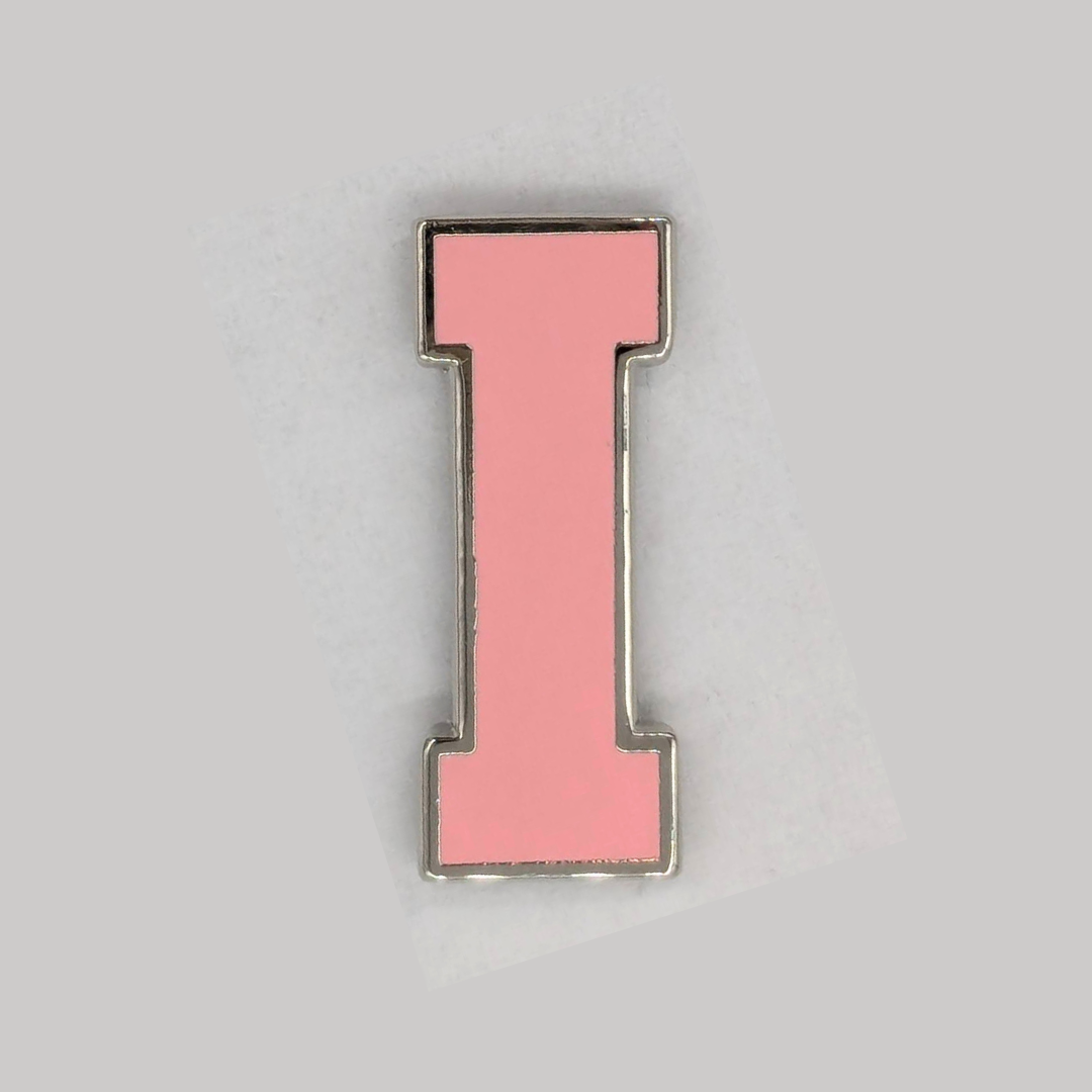 Varsity Letter Pin - Petal Pink