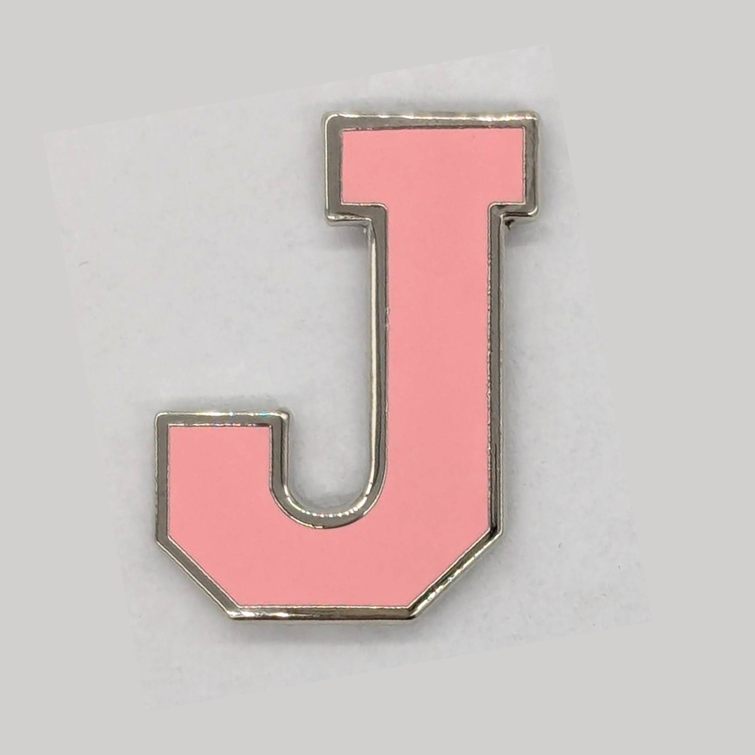 Varsity Letter Pin - Petal Pink