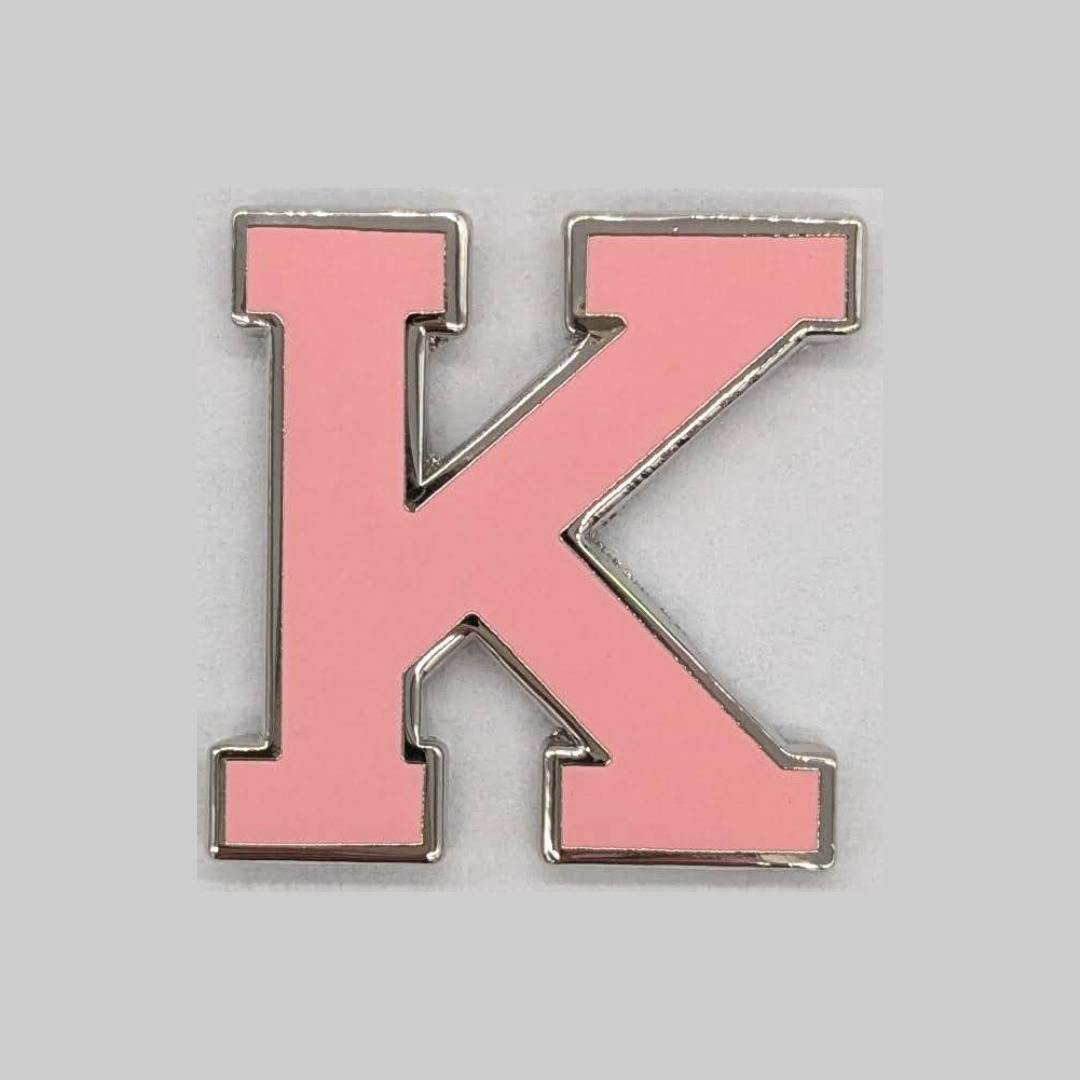 Varsity Letter Pin - Petal Pink