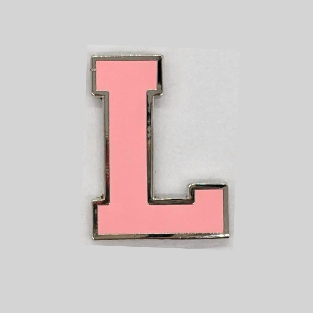 Varsity Letter Pin - Petal Pink