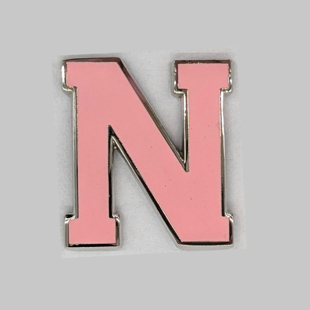 Varsity Letter Pin - Petal Pink