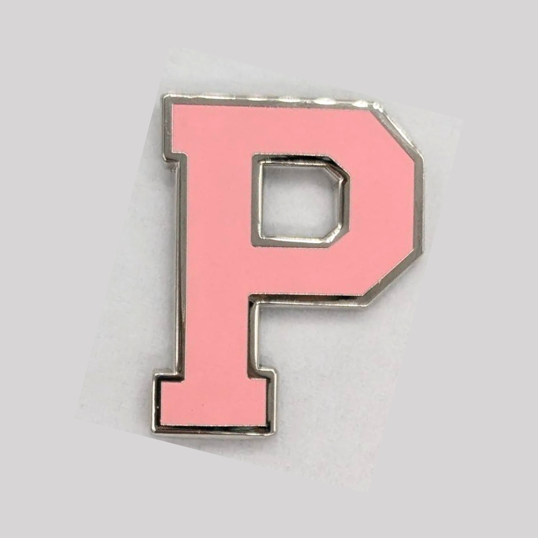 Varsity Letter Pin - Petal Pink