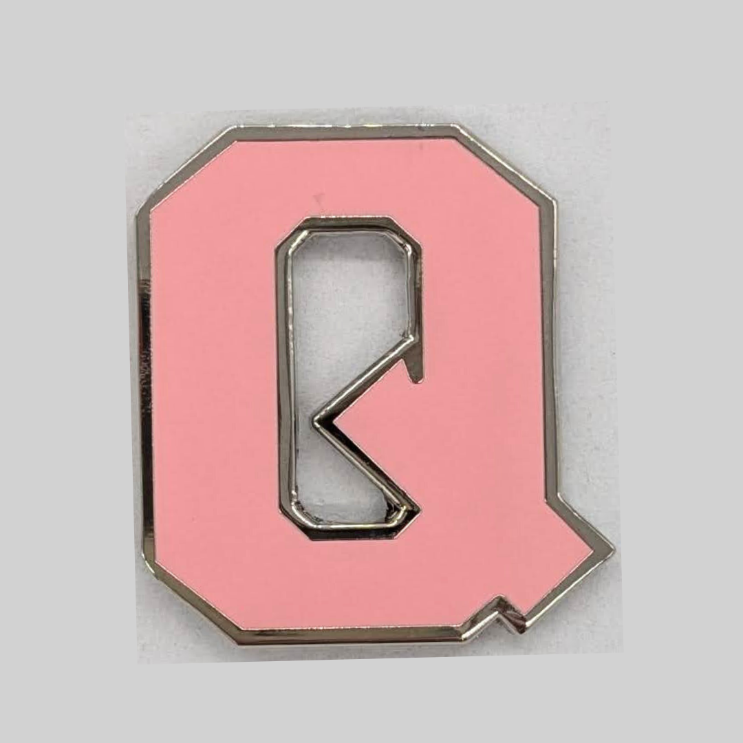 Varsity Letter Pin - Petal Pink