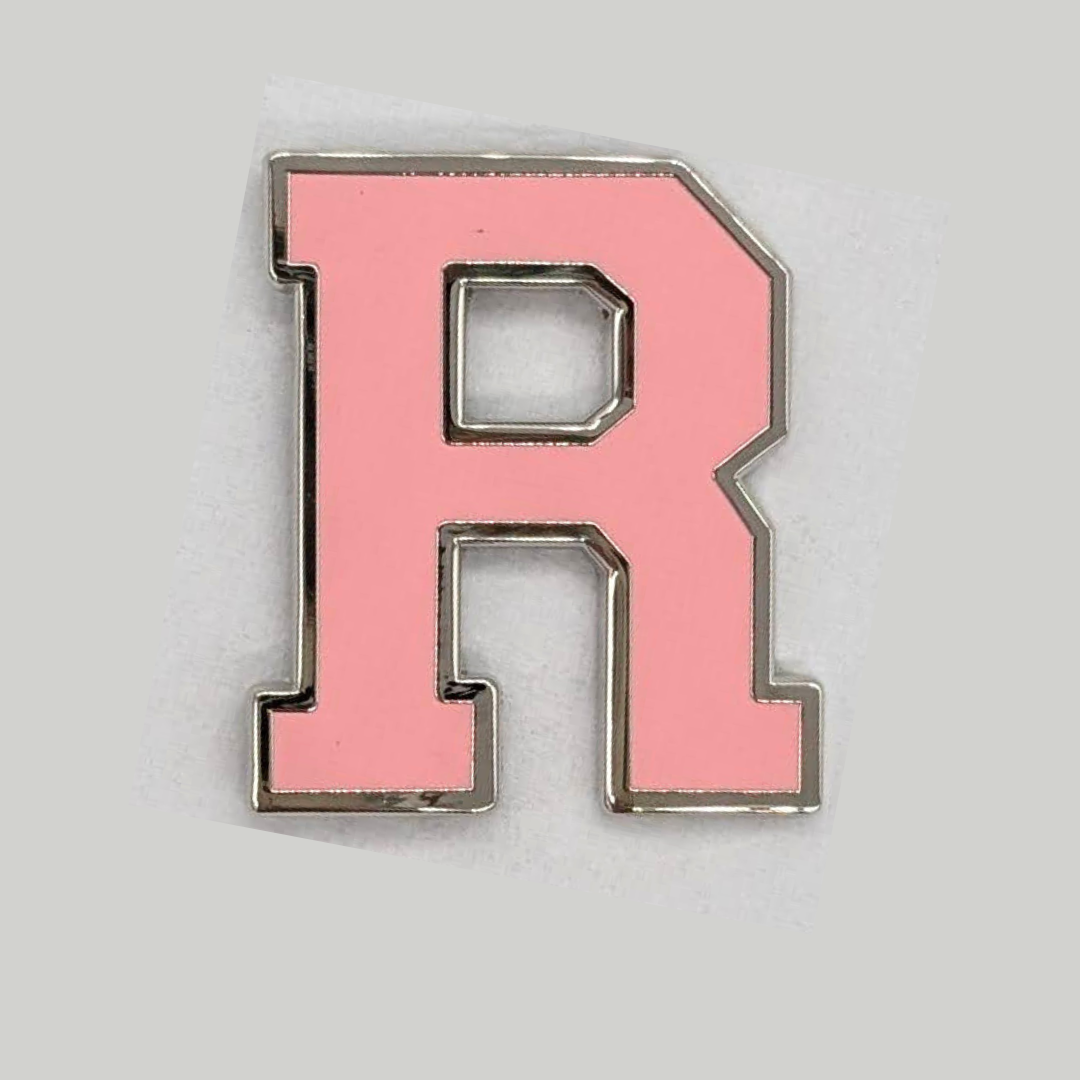 Varsity Letter Pin - Petal Pink