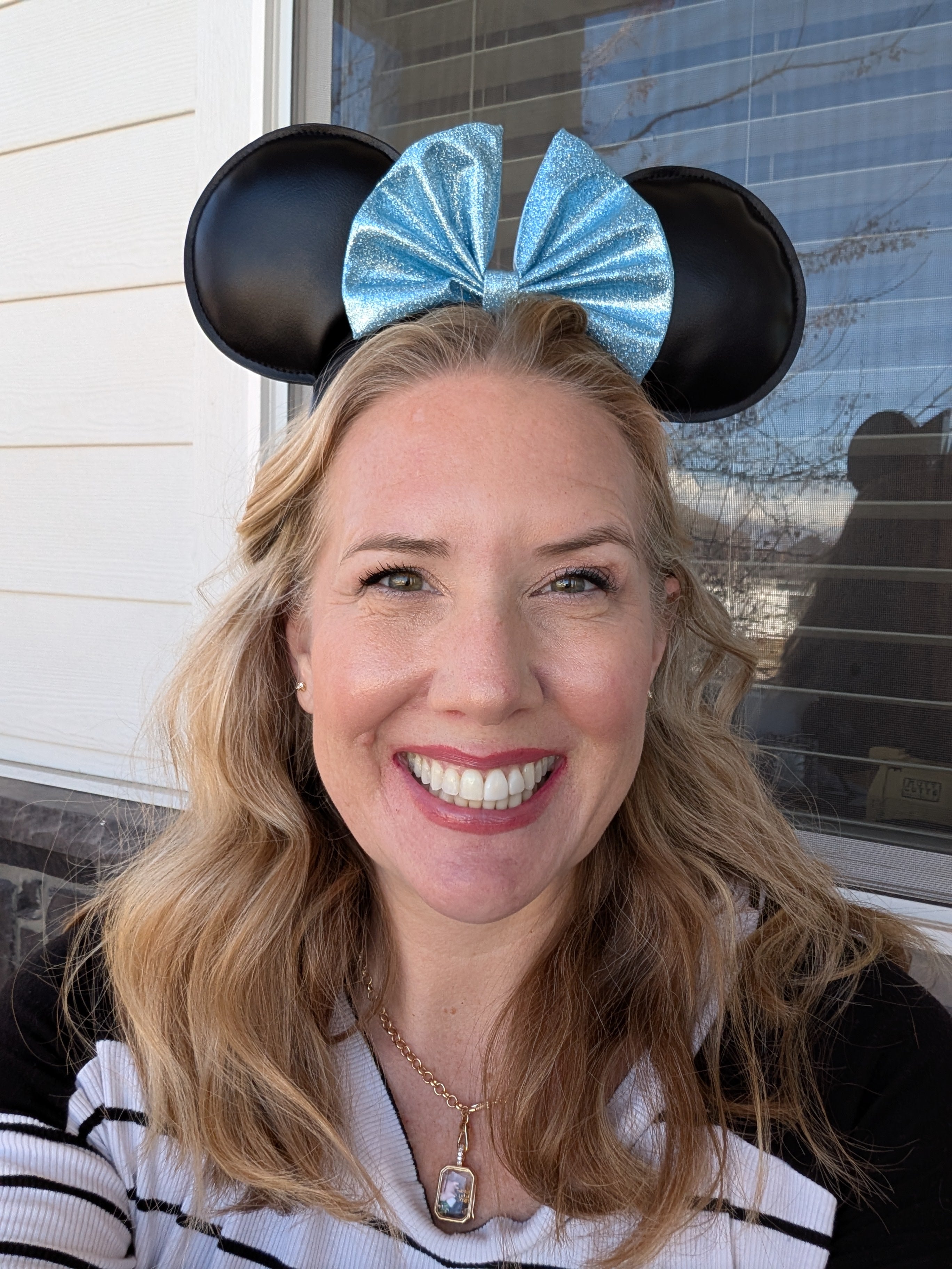 Faux Leather Mouse Ears with Removable Bow