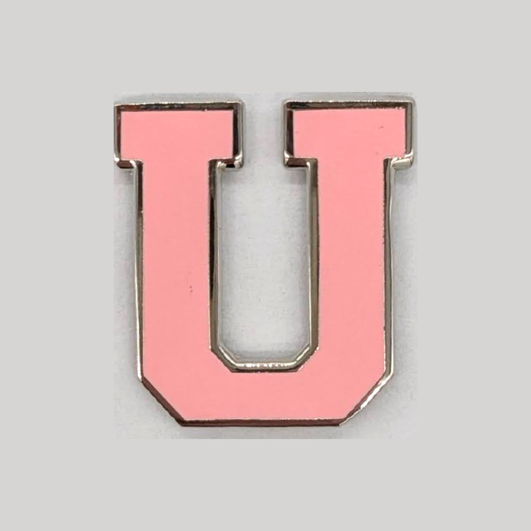 Varsity Letter Pin - Petal Pink