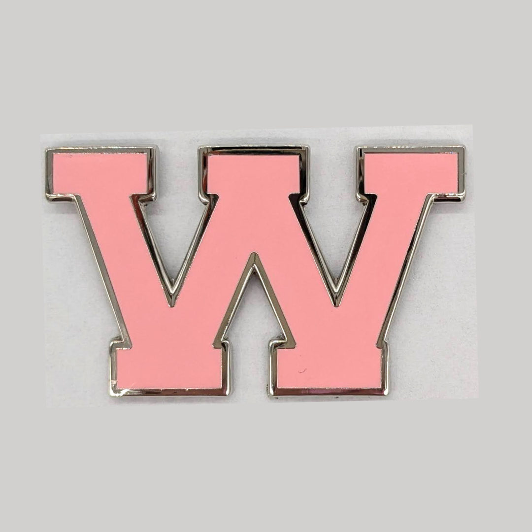 Varsity Letter Pin - Petal Pink