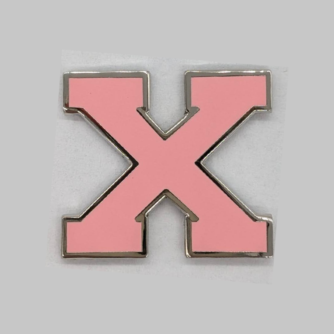 Varsity Letter Pin - Petal Pink