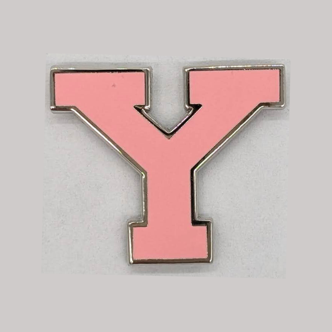 Varsity Letter Pin - Petal Pink