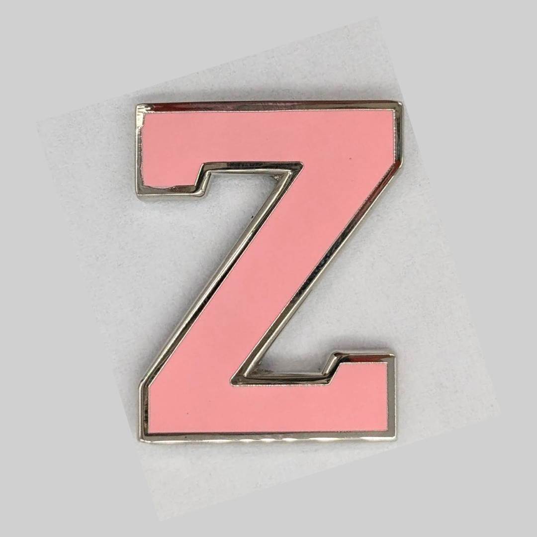 Varsity Letter Pin - Petal Pink