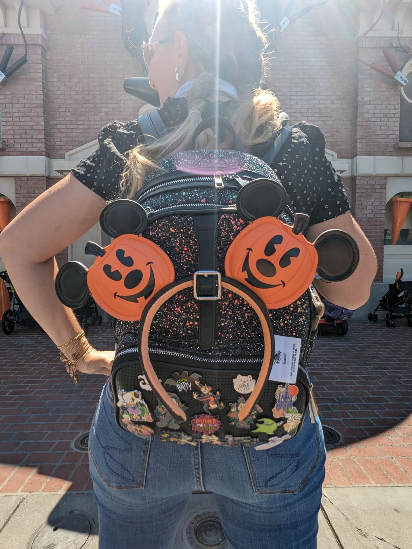 Rope Drop Backpack (Hocus Pocus) with Schweitzer Hydration Kit and 10 Locking Pin Backs